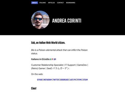 Screenshot of https://www.andreacorinti.com/