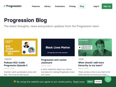 Screenshot of https://progressionapp.com/blog/