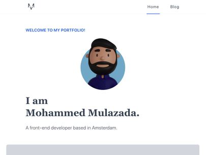 Screenshot of https://mohammedmulazada.com/