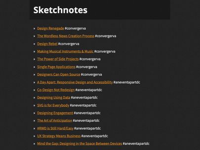 Screenshot of https://sketchnotes.sixtwothree.org/