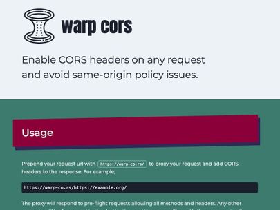 Screenshot of https://warp-co.rs/